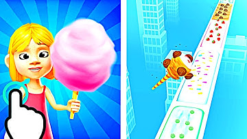 Cotton Candy Run 3D - Cotton Candy Roll Run - All Levels iOS Android GamePlay #15