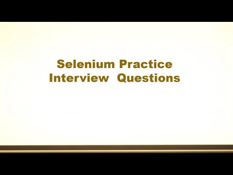 Selenium Practice Interview Questions - Set 4