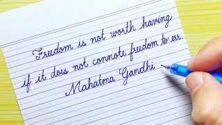 EP41 Real Quotes by Mahatma Gandhi | Super clean handwriting | Beautiful English handwriting