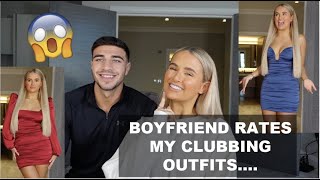 BOYFRIEND RATES MY CLUBBING OUTFITS | SALTY VIBES?! | | OHPOLLY AD