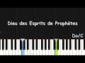 Dieu des esprits de prophtes  easy piano tutorial by extreme midi