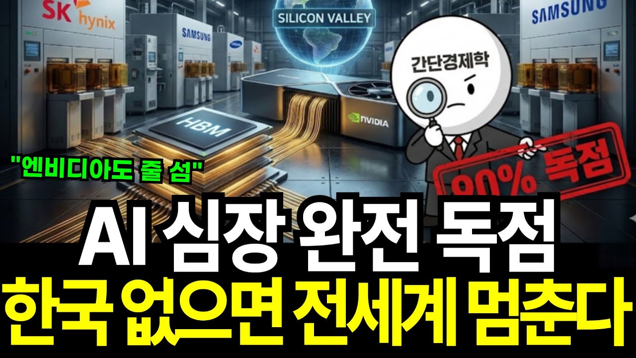 한국이 멈추면 전 세계 AI가 멈춥니다 HBM 90% 독점의 비밀