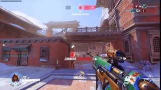 Overwatch   Ana Bionic nade KILL + HEALING from the spawn