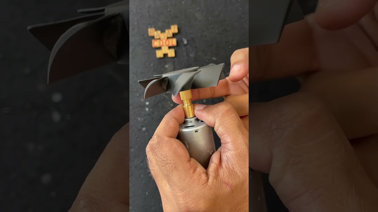 12v CPU fan blade connect with 555 Dc motor with 3 mm chuck use DIY 
