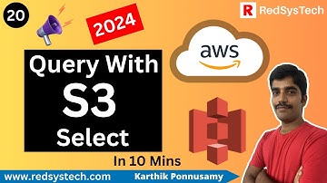 #20 AWS S3 Select SQL | How to use SQL to query S3 files in AWS with S3 Select | RedSysTech