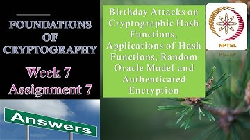 Week 7 NPTEL Assignment Answers Foundations of Cryptography
