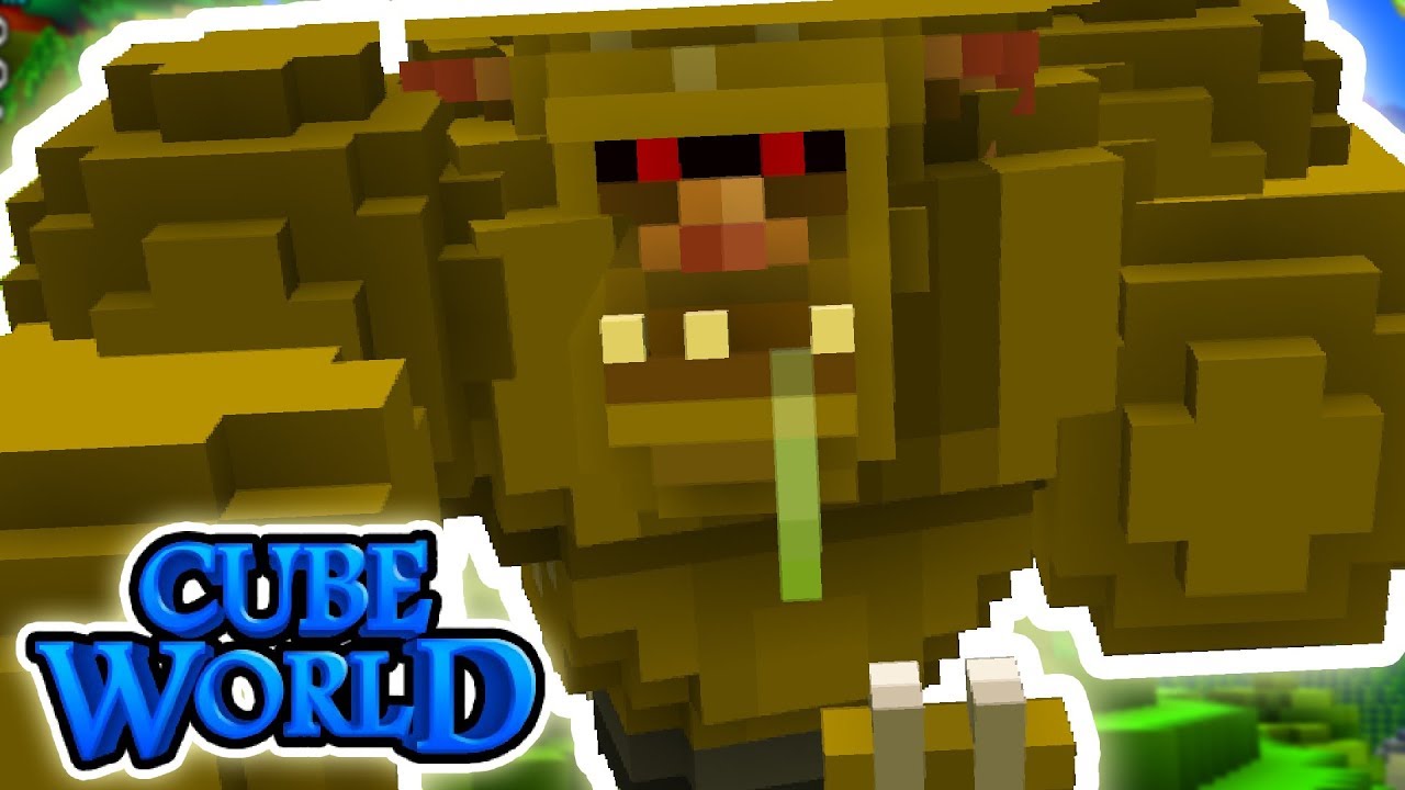 Slaying my First Boss in Cube World