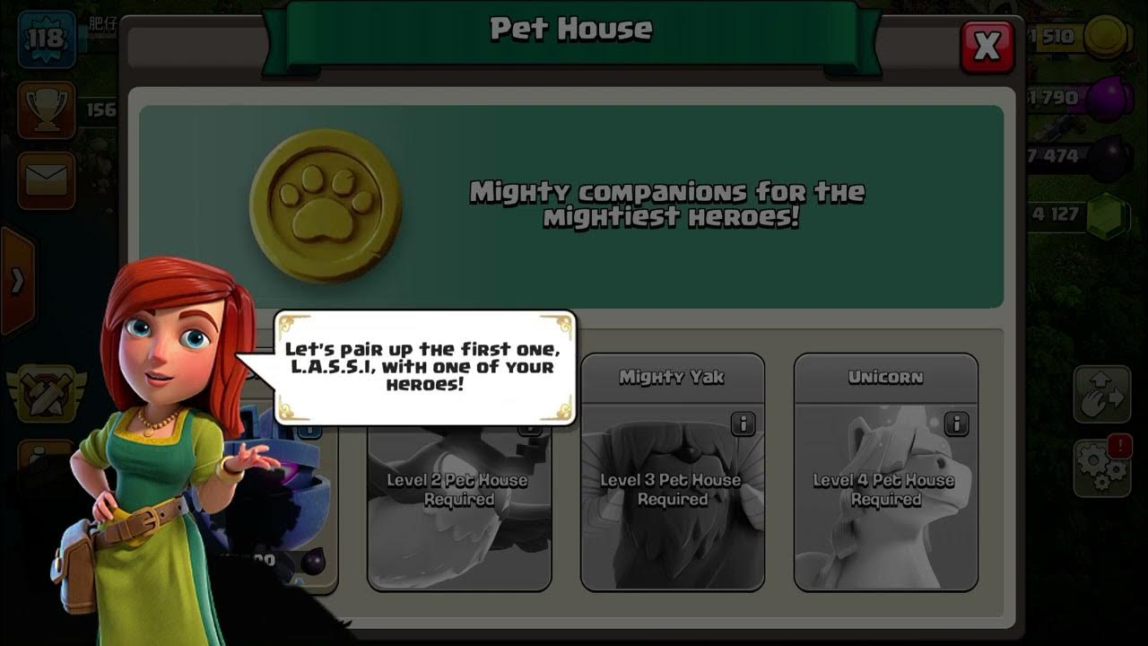 Clash of Clans (CoC) Pet House intro by village lady YouTube