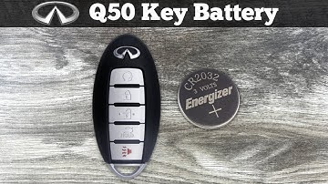 2016 - 2019 Infiniti Q50 Key Fob Battery Replacement - How To Replace Change Q50 Remote Batteries