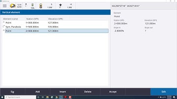 2.2) Trimble Access Tunnels -  Vertical Alignments