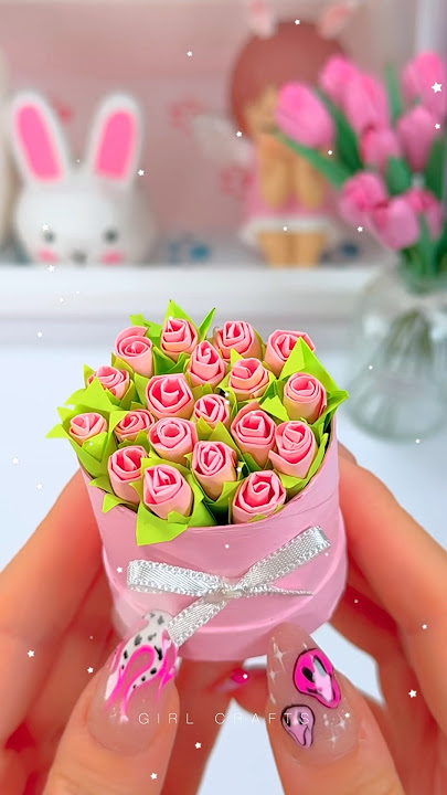 Aesthetic mini Gift idea. Amazing pink roses 🌷#gift #rose