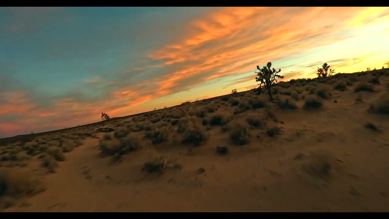 Sunset in the Mojave desert , 4K | Premium Video | Stock Video | Without watermark