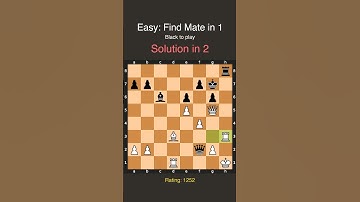 Mate in 1: Easy Chess Puzzle #0030 #chesspuzzle #chesstactics #mateinone
