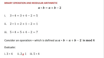 14 Binary Operation and Modular Arithmetic