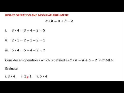 14 Binary Operation and Modular Arithmetic