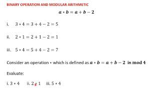 14 Binary Operation and Modular Arithmetic