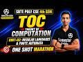 TOC | Unit-2 Regular languages and Finite Automata |One Shot Marathon |  SBTE Full Syllabus Covered