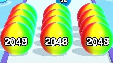 2048 Ball Run 2048- 👩‍❤️‍👨🔥😻All Levels Gameplay walkthrough Android, iOS (Multiple Levels)