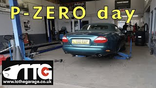 New tyres for the Jaguar XK8. Purdey's P ZERO's