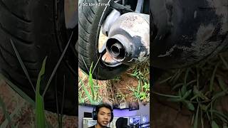 Emergency Tire Inflation Trick Using a Motorcycle Exhaust😱🔥#shorts