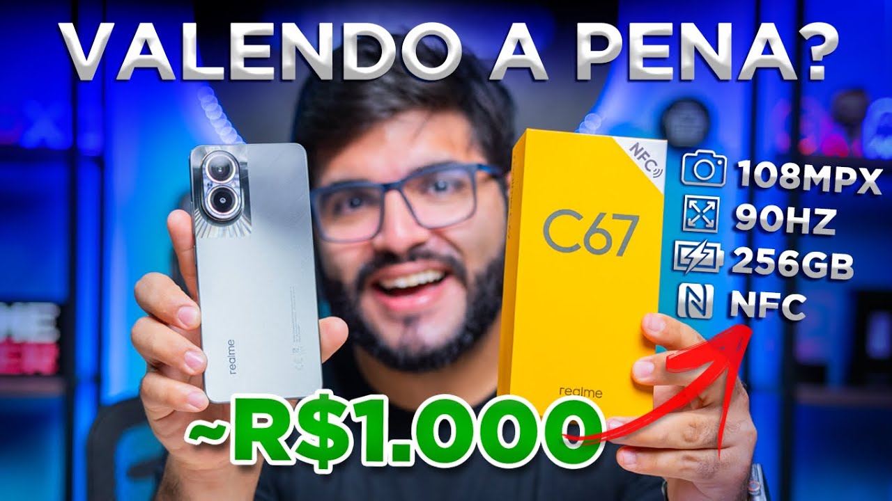 CHEGOU! Realme C67 de 256GB! mesmo processador do Note 13 mas tem NFC e é MAIS BARATO