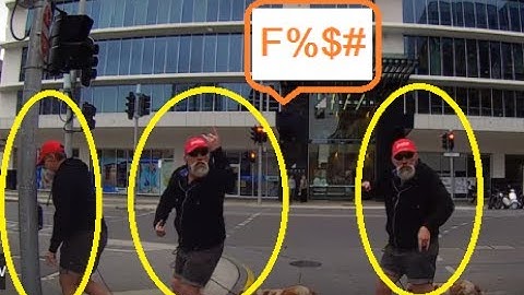 Funny Adelaide’s Angry pedestrian gets Instant Karma after Abusing, Hits Traffic Light Pole