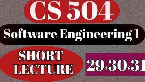 cs504 short lecture 29 / 30/31 / || cs504 important topic lecture 29/30/31/cs504 highlight notes||