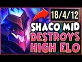 AP SHACO MID DESTROYS HIGH ELO!