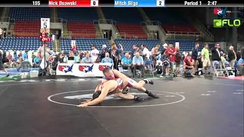 Junior 195 - Nick Osowski (Wisconsin) vs. Mitch Sl...