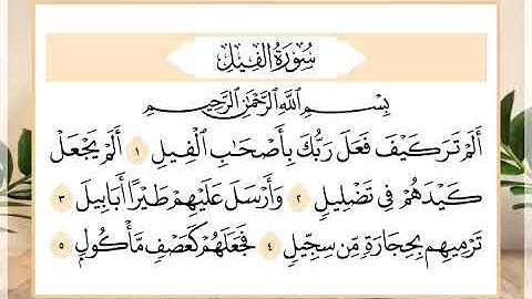 105 سورة الفيل القارئ الشيخ حسن النخلي