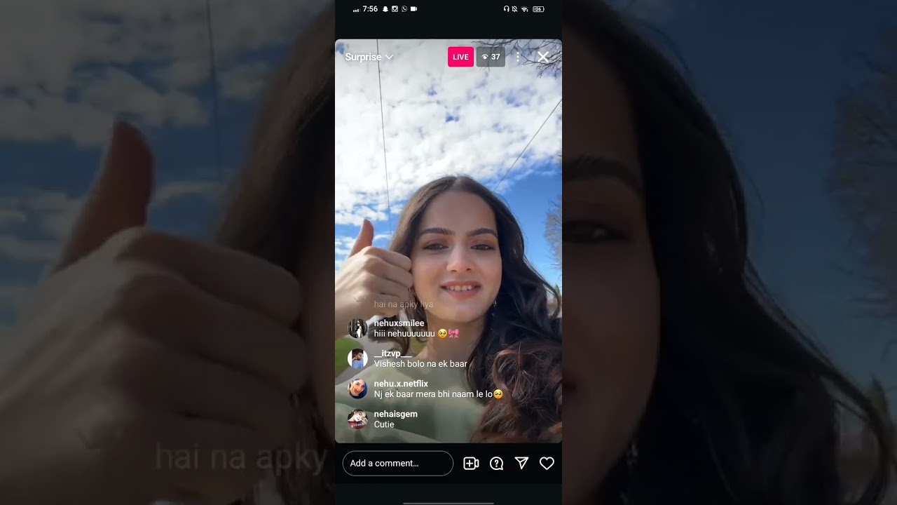 neha jethwani ( instagram live video)2025(typing notifications ignore krnaa thikeee )🙏🏻😭