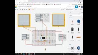 non inverting op Amp circuit on  tinkercad simulation software