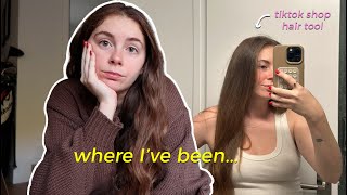 why I haven't been uploading... (a chatty vlog!) + trying a new hair tool from tiktok shop
