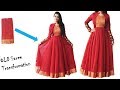 Diwali Special: Convert Your Old Saree in to Designer Festive Wear Long Anarkali Dress