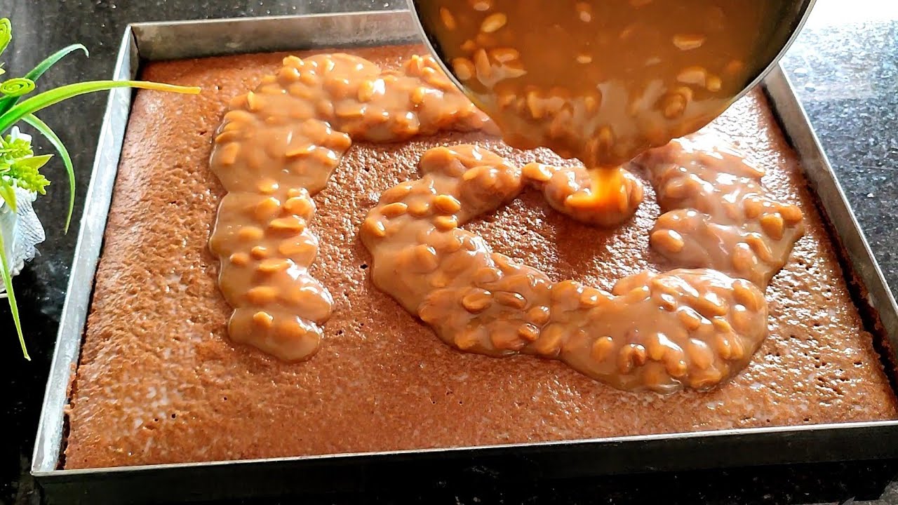 كيكة السنيكرز سهلة وسريعة بدون كريمة بطعم رائع ومكونات اقتصادية / حلويات سهلة وسريعة