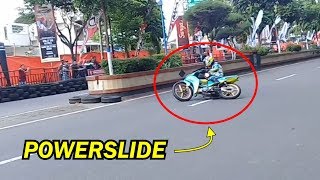 NGERI 🔥 AKSI SLIDING SAKTI ANDRE BIKIN PENONTON MELONGO ❓ ROAD RACE MADIUN 2018