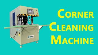 full automatic cnc pvc profile corner cleaning machine for upvc doors and windows with 3 cutters