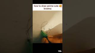 how to draw anime cute krishna 👀#krishna #krishnastatus #drawing #progress #art #radharanisketch