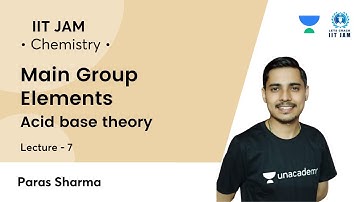 Main group Elements: Acid base theory | Part-7 | IIT JAM | Let