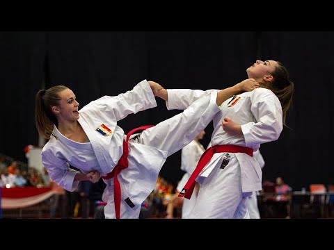 Knockouts Karate Women, back spin & other kick  -  Kyokushin Japan P2   Top 7 CuLiM