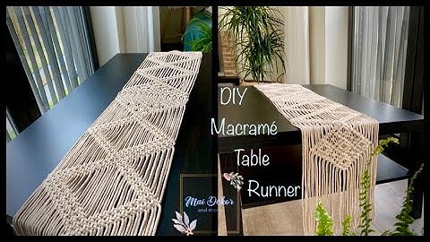 DIY Macramé Diamond Pattern Table Runner