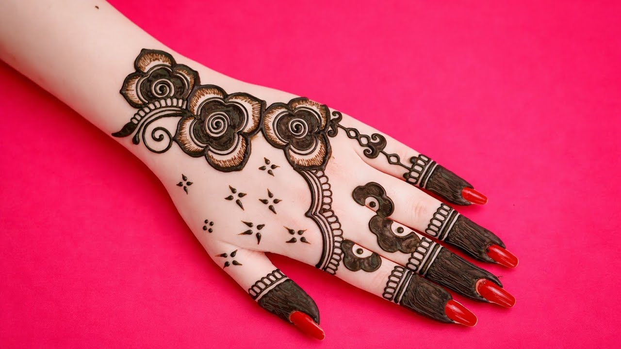 Latest Beautiful Stylish Mehndi Design || Easy Mehndi Design for Hand || gulab Mehndi Designs