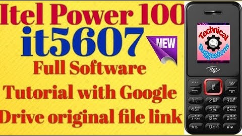 Itel power 100 (it5607) full flashing | itel5607 unlock | it5607 flash file download | Full Tutorial