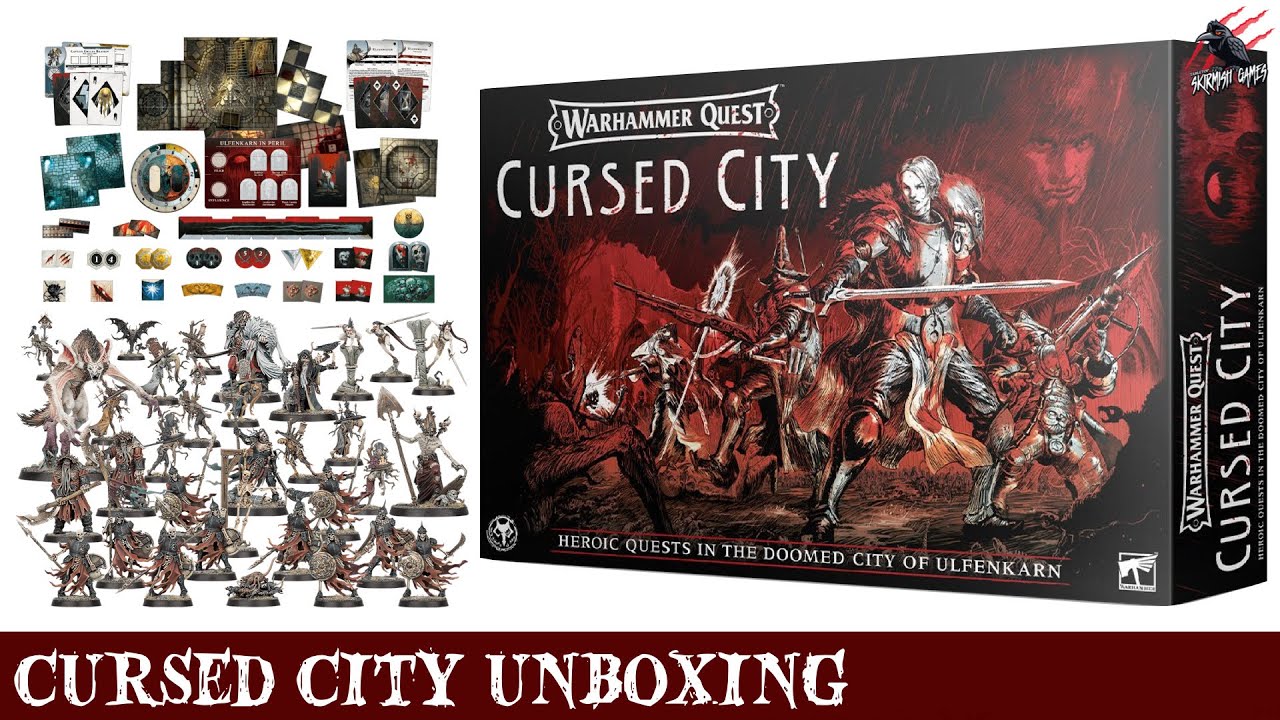 CURSED CITY UNBOXING - What’s In The Box? Warhammer Quest Cursed City Unboxing - Close Look Contents