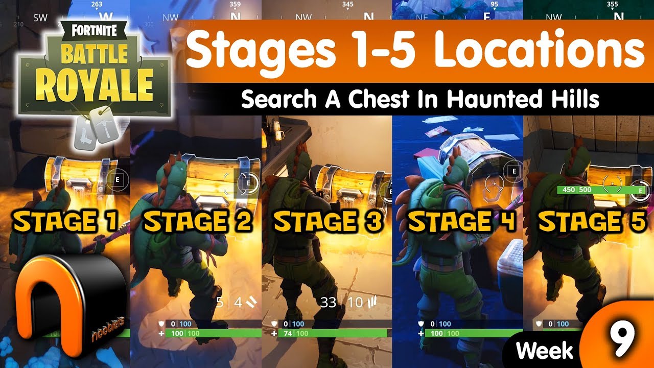 FORTNITE STAGE 1 Search A Chest In Haunted Hills WEEK 9 Challenge