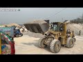 Big Loader On Fire // How Loading crushed stones On a Truck in Pakistan