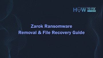 Zarok Ransomware Virus Removal & File Decryption Guide