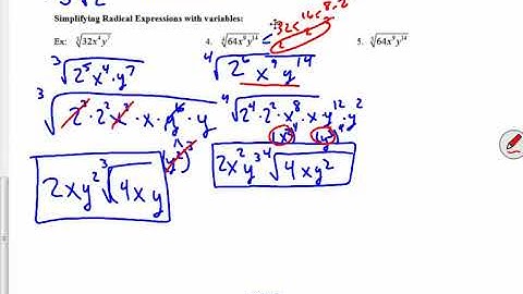 1   VIDEO   Simplifying Radical Expressions