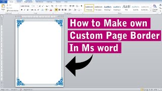 How to Make Own Custom Page Border Desgn in Ms word || Word Tutorial || Word Tips and Tricks || screenshot 5