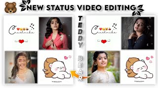 New Kinemaster Status Video Editing | Teddy Bear Name Art Love Reels Video  Tutorial 2021 WhatsApp 4 screenshot 5